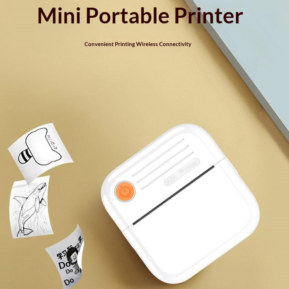 A35 Mini Thermal Printer 200 DPI Bluetooth-compatible Inkless Portable Printer for Label Note Photo (APP: AumiLabel)