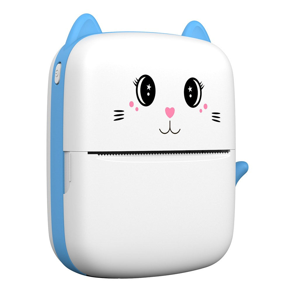 A9 Cartoon Cat Design Mini Thermal Printer 200 DPI Bluetooth-compatible Portable Pocket Printer (APP: AumiLabel)