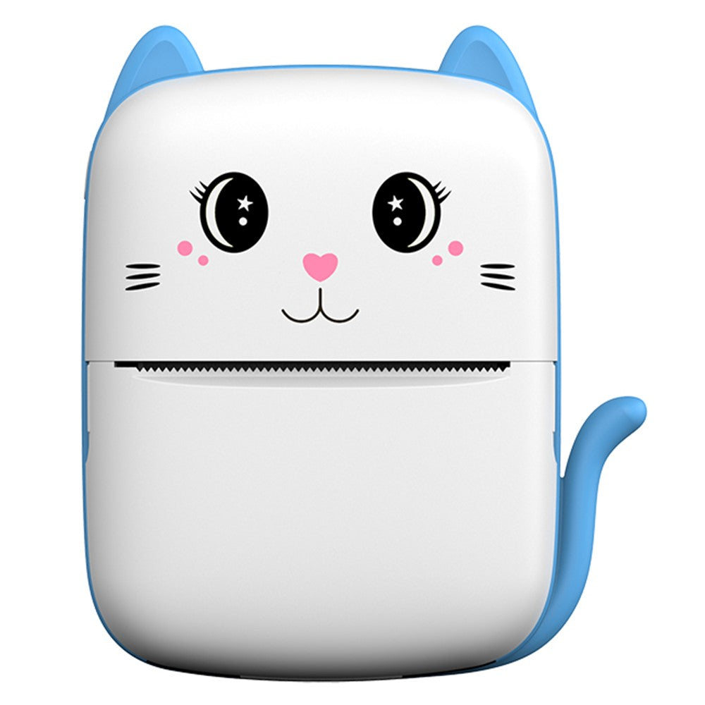 A9 Cartoon Cat Design Mini Thermal Printer 200 DPI Bluetooth-compatible Portable Pocket Printer (APP: AumiLabel)