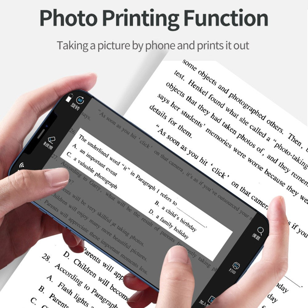 A9 Cartoon Cat Design Mini Thermal Printer 200 DPI Bluetooth-compatible Portable Pocket Printer (APP: AumiLabel)