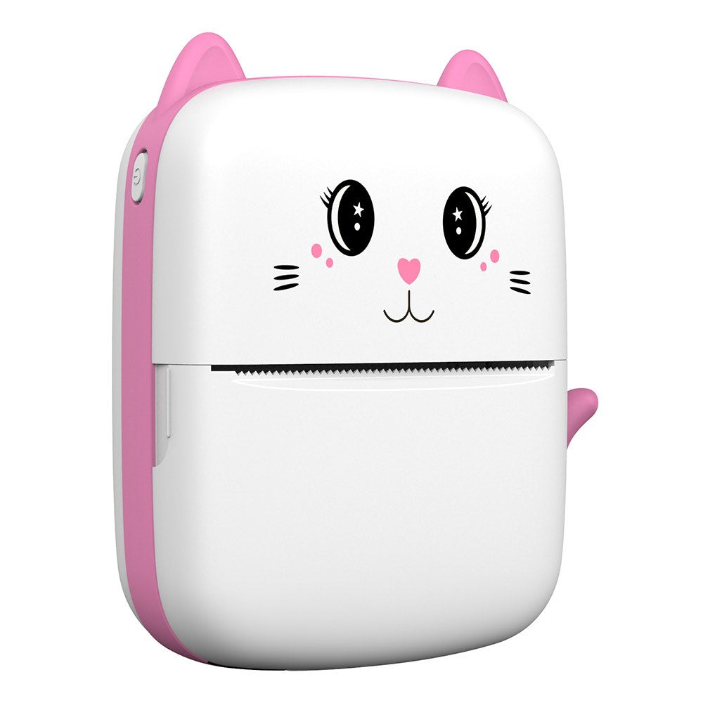 A9 Cartoon Cat Design Mini Thermal Printer 200 DPI Bluetooth-compatible Portable Pocket Printer (APP: AumiLabel)