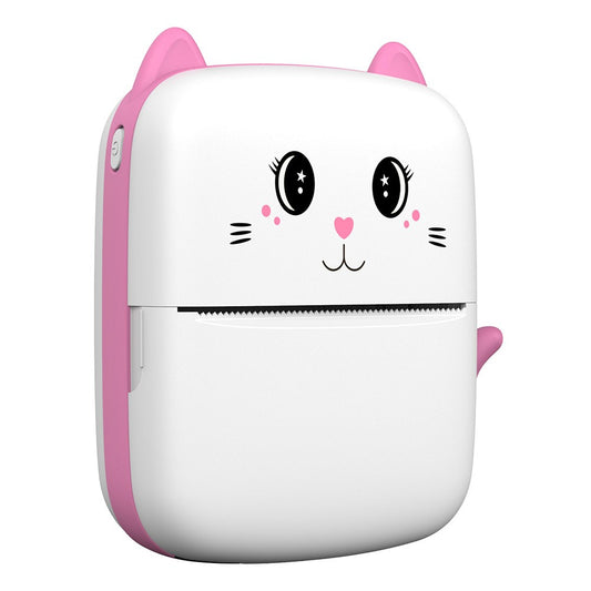 A9 Cartoon Cat Design Mini Thermal Printer 200 DPI Bluetooth-compatible Portable Pocket Printer (APP: AumiLabel)