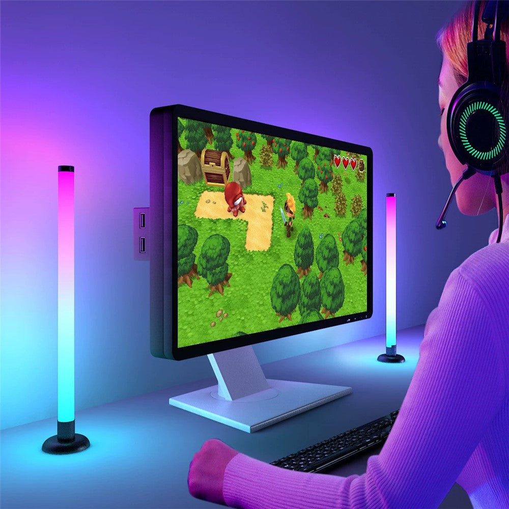 SAL061 360 Degree RGB LED Desk Ambient Light Bar Tuya WiFi Bluetooth-compatible Music Sync Atmosphere Lamp for Gaming