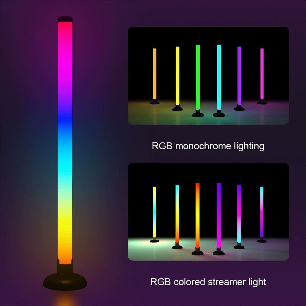 SAL061 2Pcs 360 Degree RGB LED Desk Ambient Light Bar Tuya WiFi Bluetooth-compatible Music Sync Atmosphere Lamp for Gaming