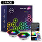 G01 3Pcs Hexagon LED Wall Lights DIY RGB Music Sync Smart APP Control Light Panels Wall Lamp for Bedroom Gaming