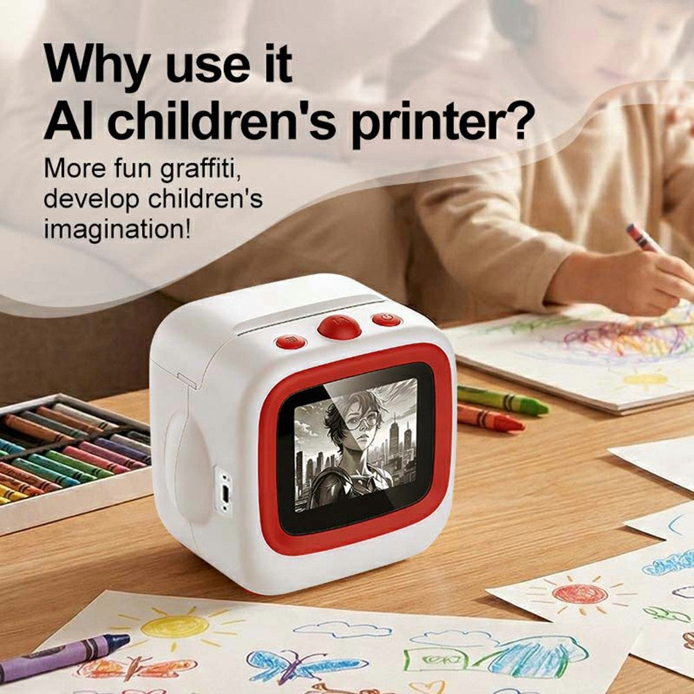 X25 2.4 Inch Screen Mini Portable AI Voice Control Printing Thermal Printer Kids Gift Printing Machine