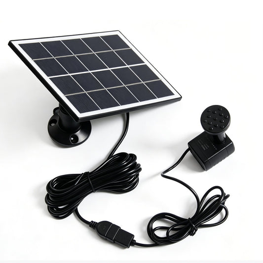 3W 5V Solar Water Pump Fountain 120L/h Outdoor Garden Pool DC Fountain with 9 Spray Nozzles