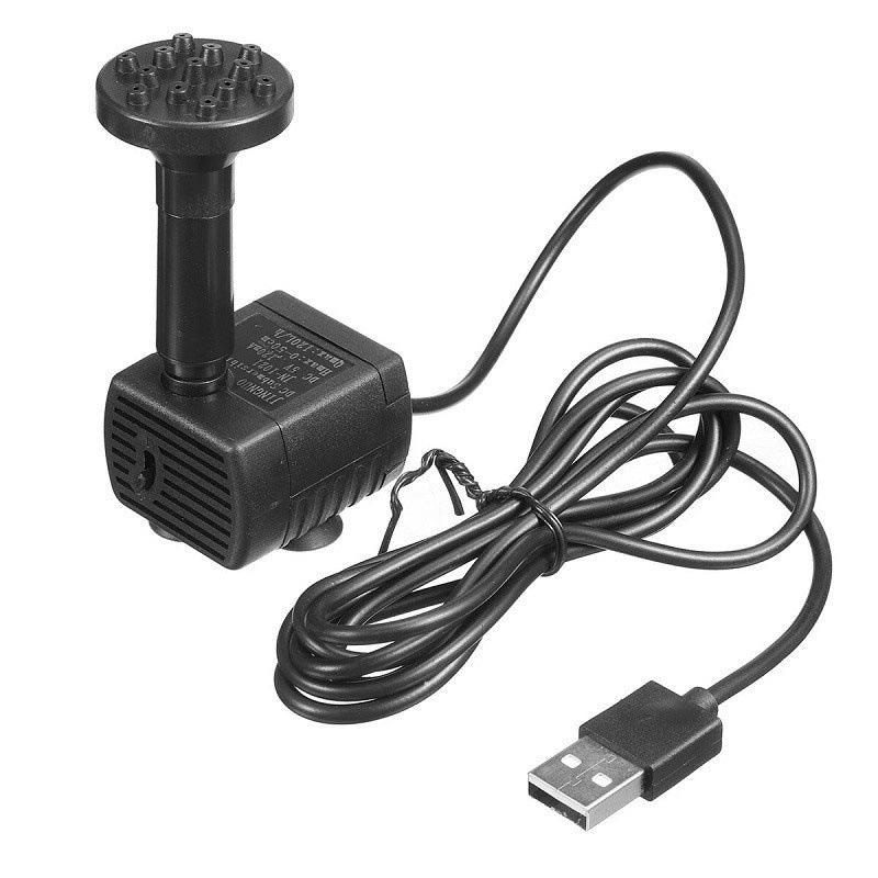 3W 5V Solar Water Pump Fountain 120L/h Outdoor Garden Pool DC Fountain with 9 Spray Nozzles