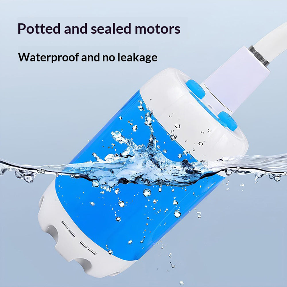 Portable Electric Shower Pump for Outdoor Camping IPX7 Waterproof Rechargeable Water Pump