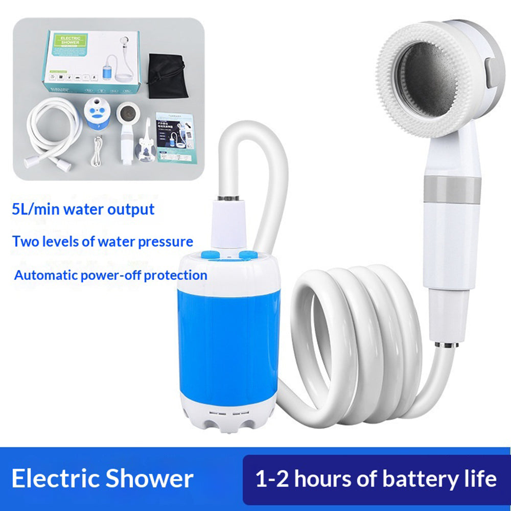 Portable Electric Shower Pump for Outdoor Camping IPX7 Waterproof Rechargeable Water Pump