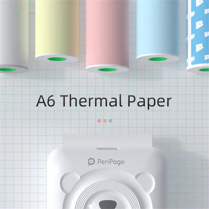 PERIPAGE A6 2nd Thermal Printer for Student Mobile Phone Photo HD 304dpi Bluetooth-compatible Portable Mini Printer for Label Handbook