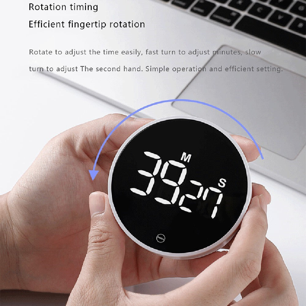 XIAOMIYOUPIN NK5260 Round LED Display Magnetic Countdown Timer Brightness Adjustable Magnetic Rotating Timer