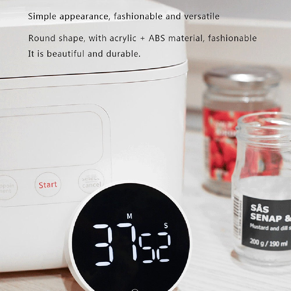 XIAOMIYOUPIN NK5260 Round LED Display Magnetic Countdown Timer Brightness Adjustable Magnetic Rotating Timer