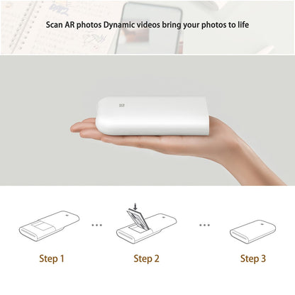 XIAOMI Portable Mini Inkless Bluetooth-compatible Pocket Photo Printer AR Video Photo Printer
