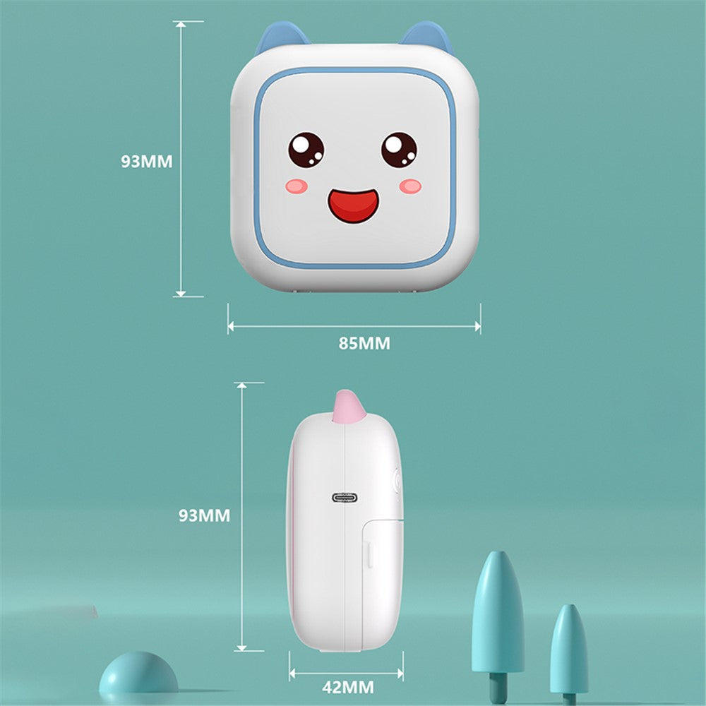 M6 Mini Sticker Printer Bluetooth-compatible Thermal Printer with 5 Rolls Paper + 5 Rolls Sticker + 3 Rolls Color Paper