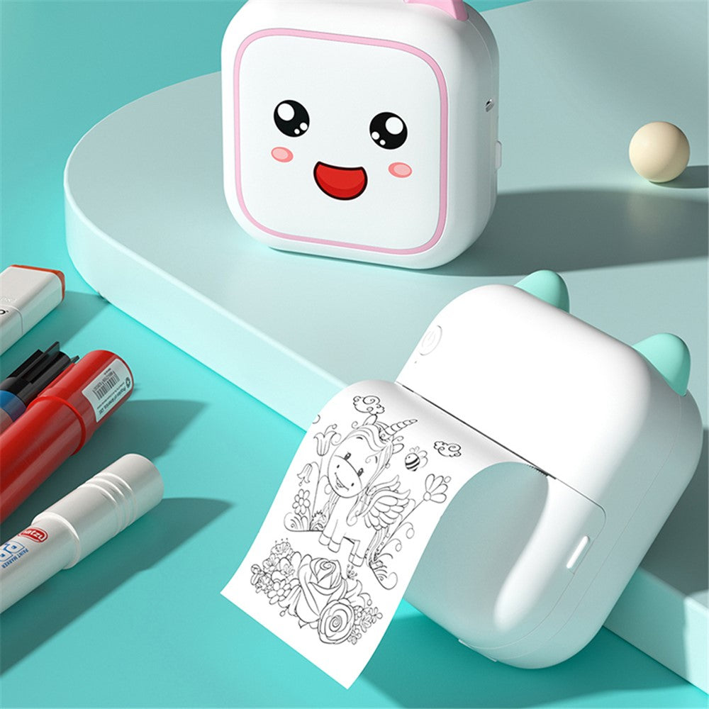M6 Wilress Inkless Thermal Printer Bluetooth-compatible Smart Pocket Sticker Printer with 1 Roll Thermal Paper