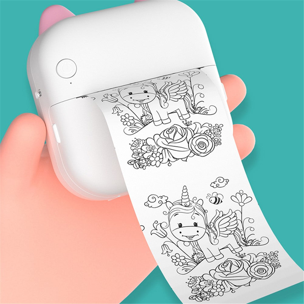 M6 Wilress Inkless Thermal Printer Bluetooth-compatible Smart Pocket Sticker Printer with 1 Roll Thermal Paper