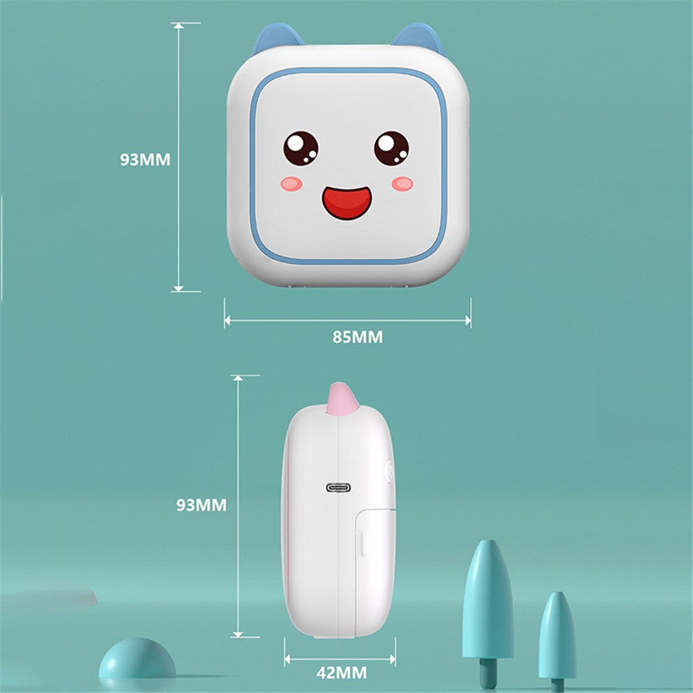 M6 Wilress Inkless Thermal Printer Bluetooth-compatible Smart Pocket Sticker Printer with 1 Roll Thermal Paper