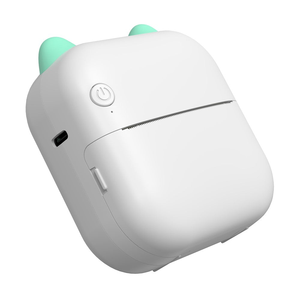 M5 Portable Bluetooth-Compatible Thermal Printer with 1 Roll Printing Paper for Photo Journal Notes Receipt Memo