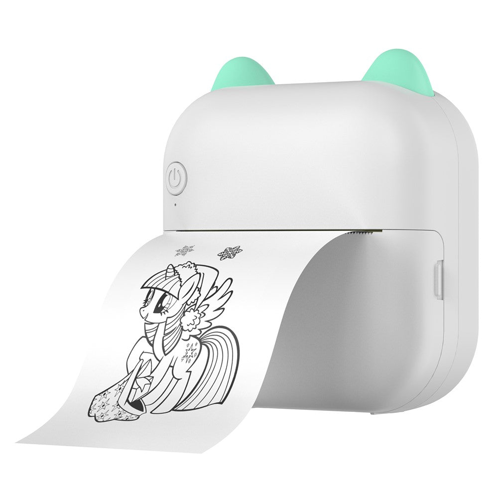 M5 Portable Bluetooth-Compatible Thermal Printer with 1 Roll Printing Paper for Photo Journal Notes Receipt Memo