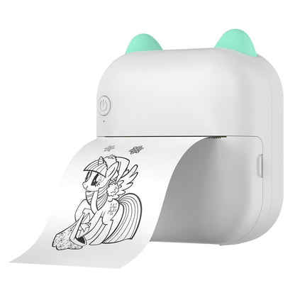 M5 Portable Bluetooth-Compatible Thermal Printer with 1 Roll Printing Paper for Photo Journal Notes Receipt Memo