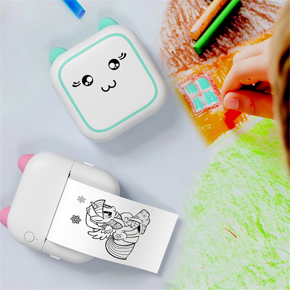 M5 Pocket-Size Sticker Printer Bluetooth-compatible Thermal Printer with 5 Rolls Paper + 5 Rolls Sticker + 3 Rolls Color Paper