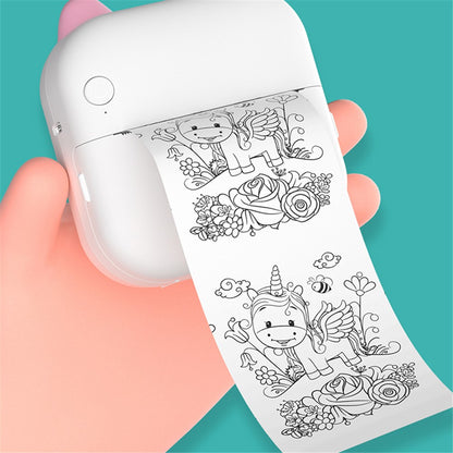 M5 Pocket-Size Sticker Printer Bluetooth-compatible Thermal Printer with 5 Rolls Paper + 5 Rolls Sticker + 3 Rolls Color Paper
