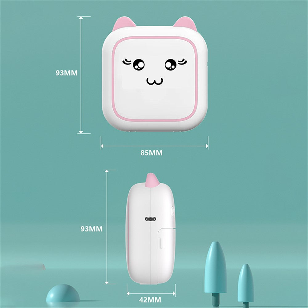 M5 Pocket-Size Sticker Printer Bluetooth-compatible Thermal Printer with 5 Rolls Paper + 5 Rolls Sticker + 3 Rolls Color Paper