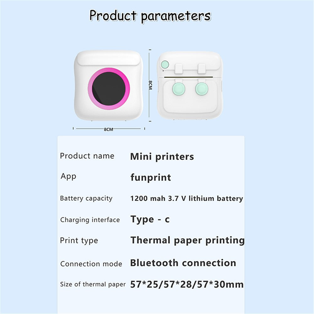 C22 Multifunctional Pocket Thermal Printer Bluetooth-compatible Label Maker, Standard Version