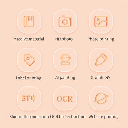X7 Breathing Light Mini Portable Printer Wireless Thermal Photo Pocket Printer, Standard Version