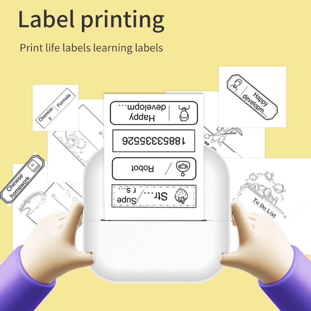 X7 Breathing Light Mini Portable Printer Wireless Thermal Photo Pocket Printer, Standard Version