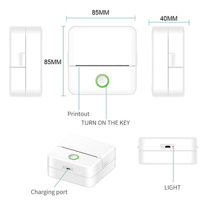 X6 Bluetooth-compatible Thermal Pocket Printer Inkless Note Sticker Maker Printing Machine