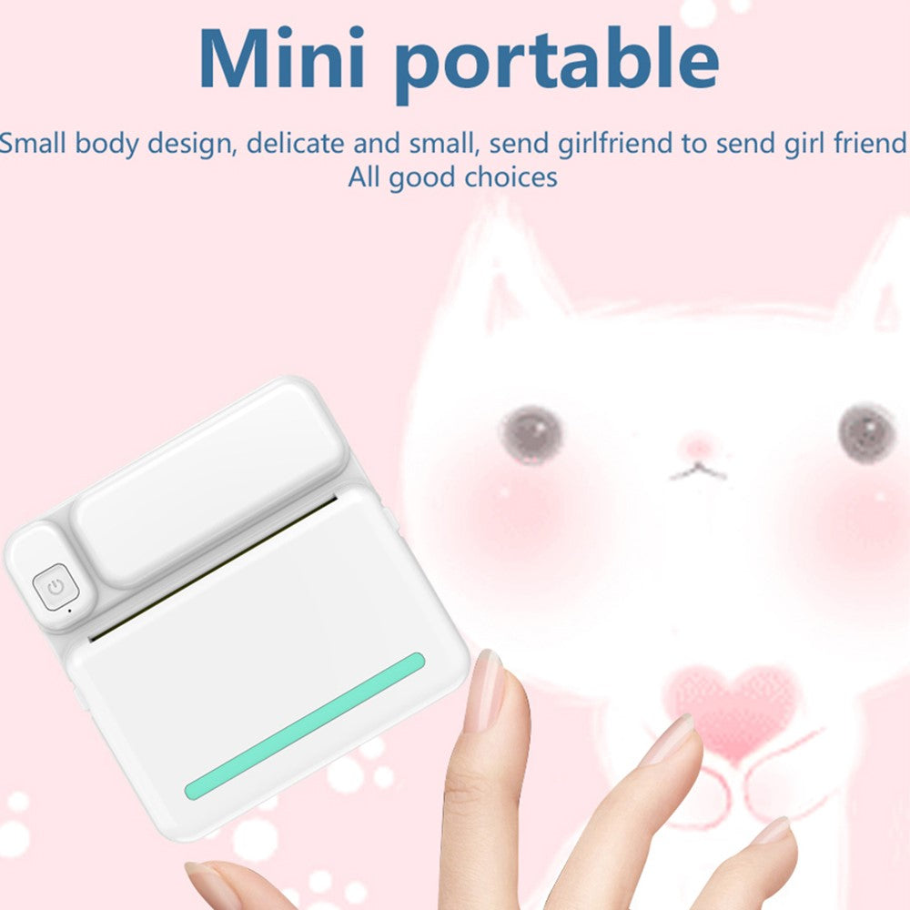 C19 Mini Bluetooth-Compatible Thermal Printer Student Adhesive Sticker Smart Label Printer, Standard Version