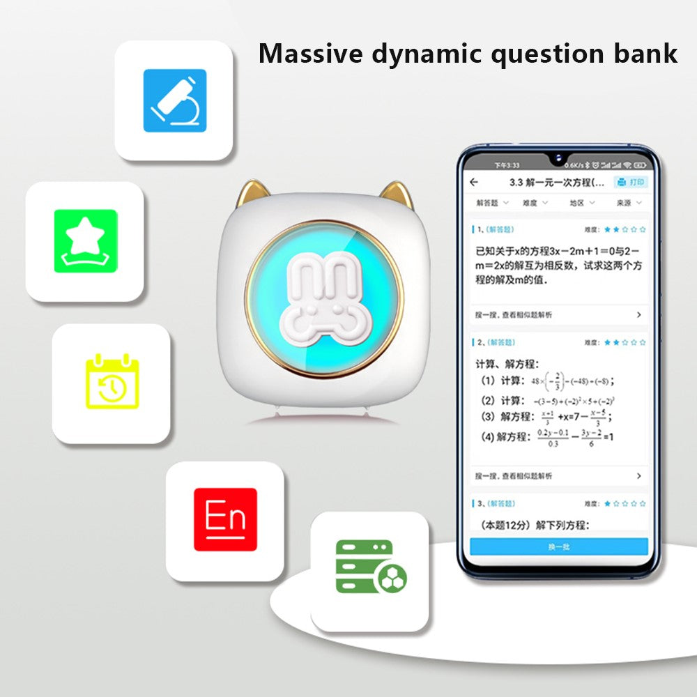 C23 Bluetooth-compatible Thermal Printer Wireless Mini Printer with Thermal Paper and Crayon