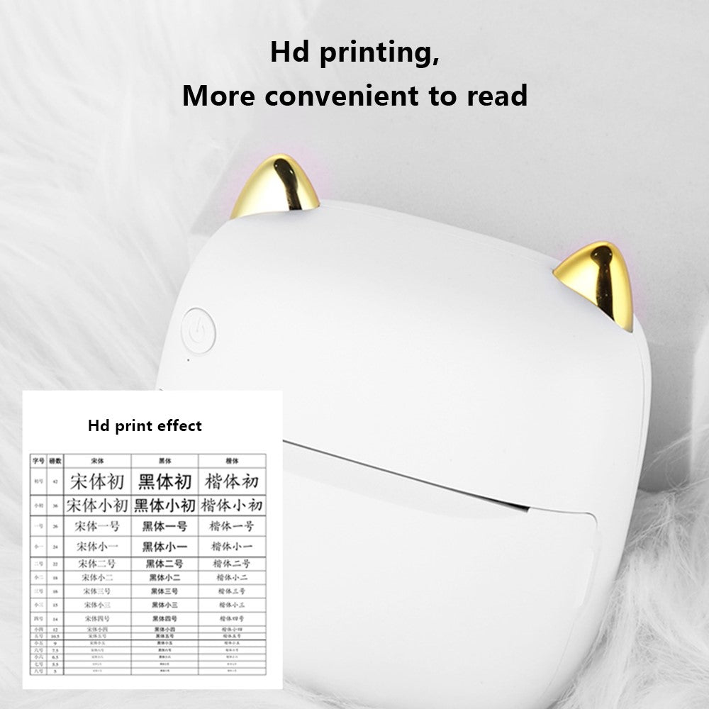 C23 Bluetooth-compatible Thermal Printer Wireless Mini Printer with Thermal Paper and Crayon