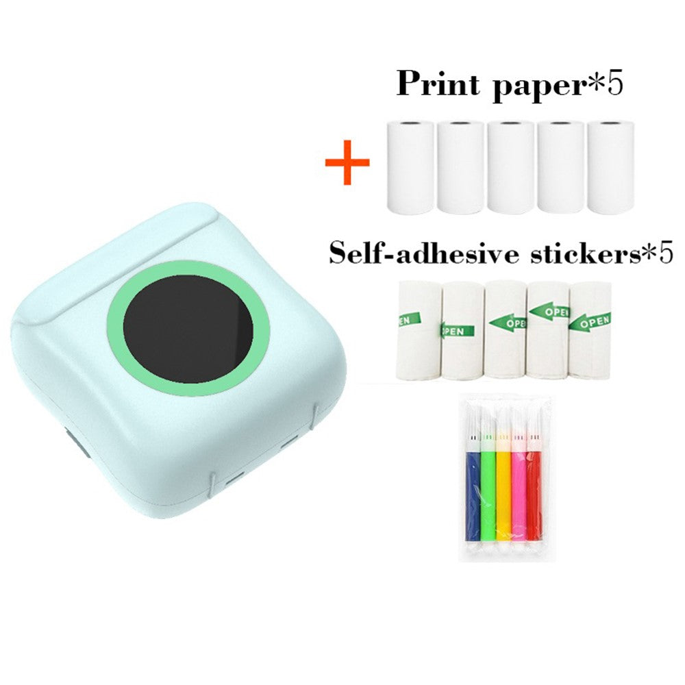 C22 Pocket Printer Bluetooth-compatible Inkless Mini Sticker Printer Colorful Atmosphere Light