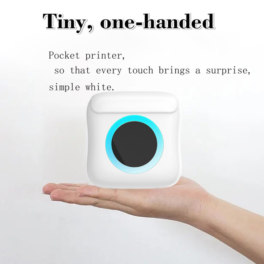 C22 Pocket Printer Bluetooth-compatible Inkless Mini Sticker Printer Colorful Atmosphere Light
