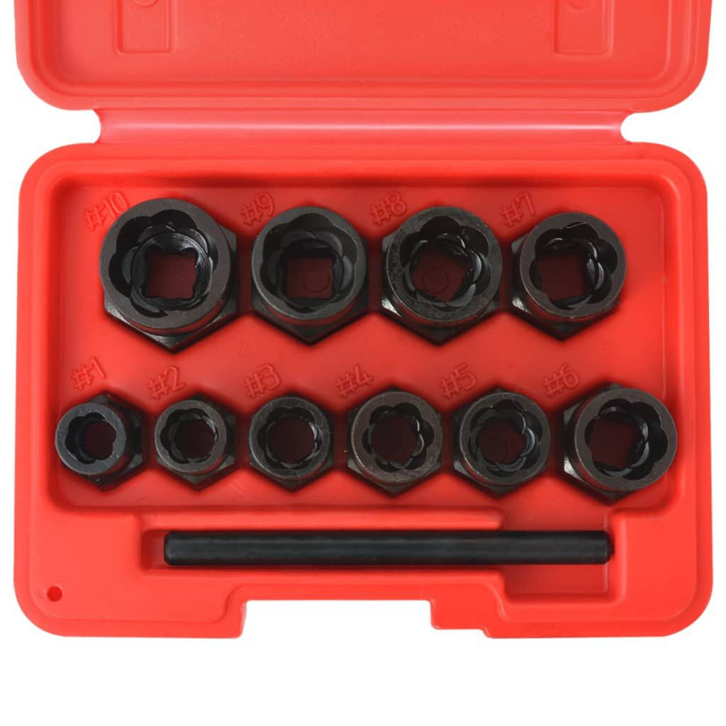 11Tlg. Schraubenausdreher-Set Für Beschädigte Schrauben/Muttern
