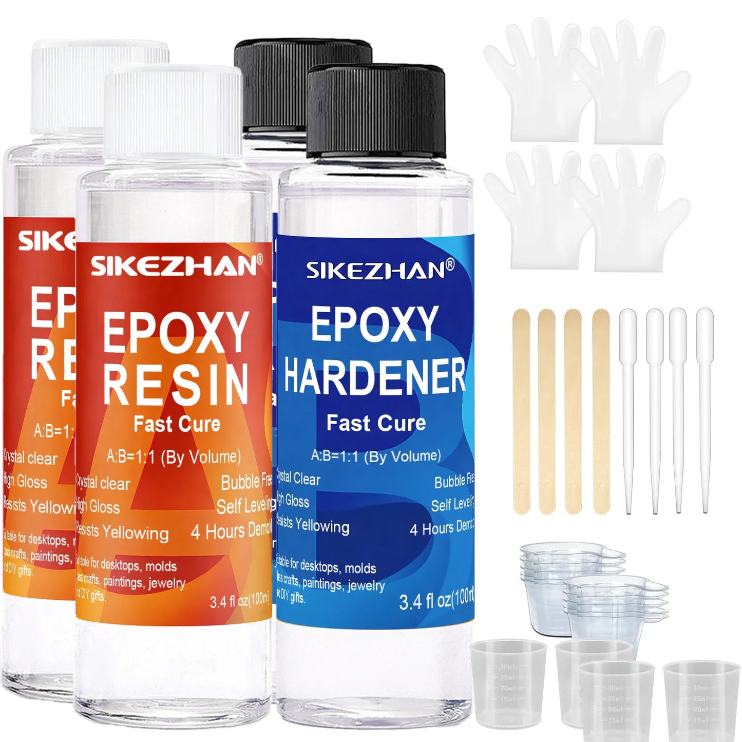Klares Epoxidharz AB-Kleber mit Härter – Kristallklarer Hochleistungskleber für DIY und Bastelarbeiten