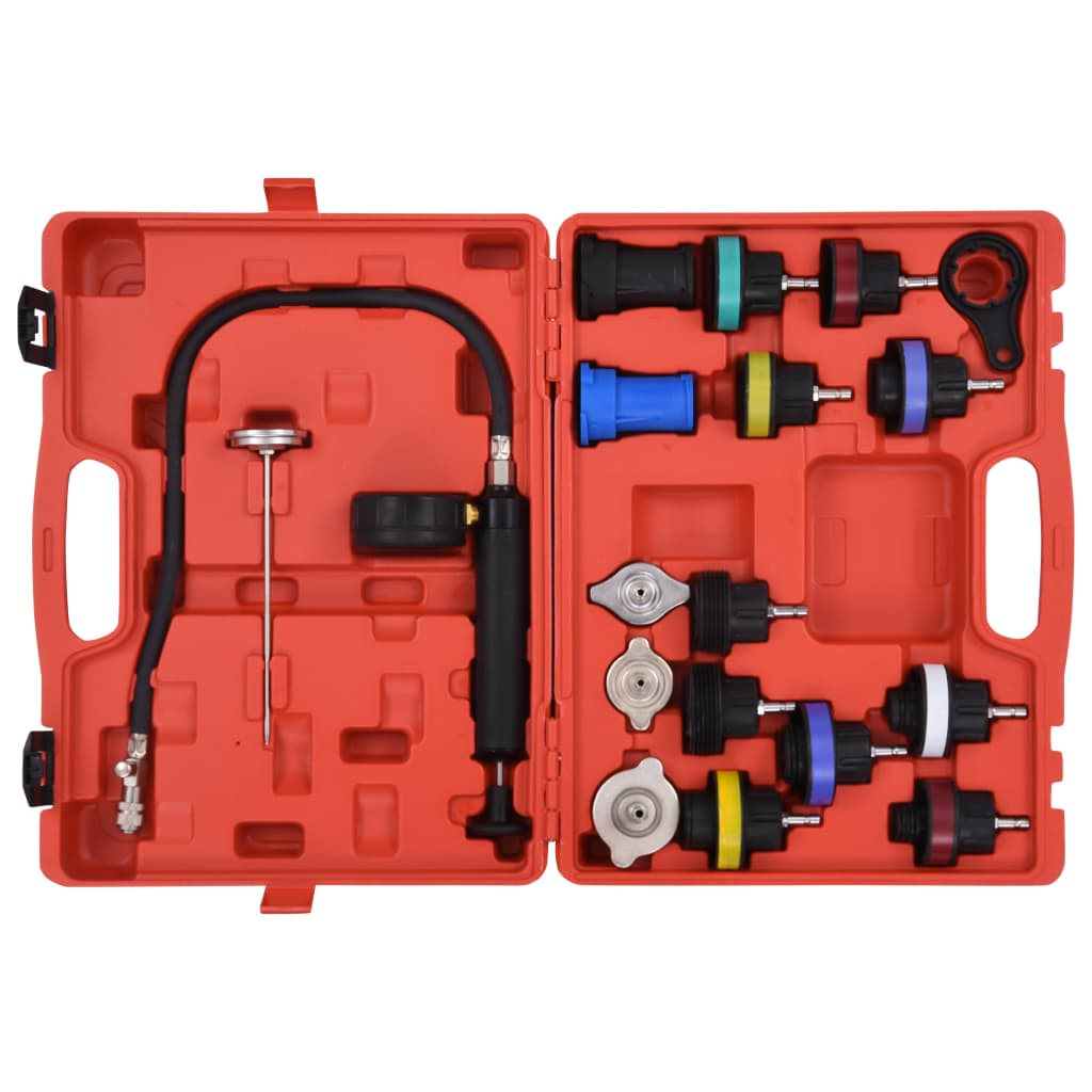 Kühlsystem Druckprüfer Set – 18-teiliger Tester für Kühler & Radiator-Deckel