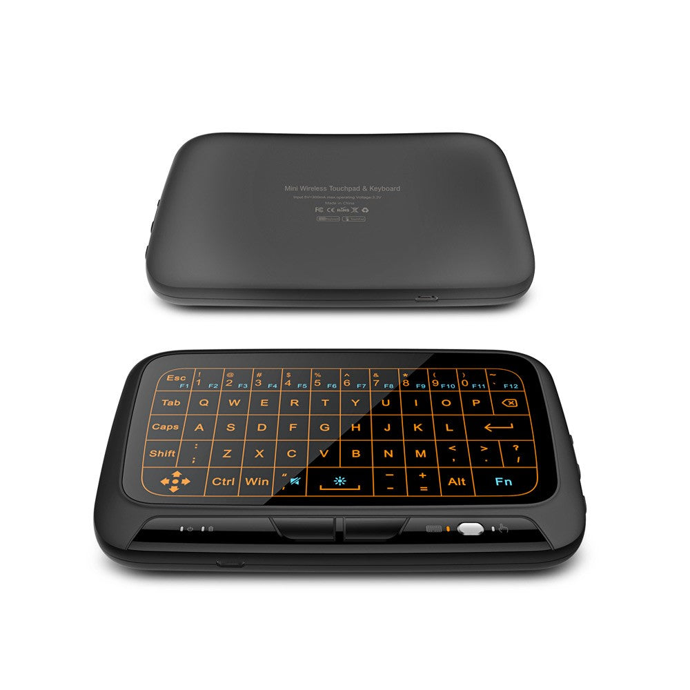 H18+ Mini Wireless Keyboard 2.4GHz 56 Keys Keyboard Full Touchpad with Backlight for Smart TV PS3 TV Box PC