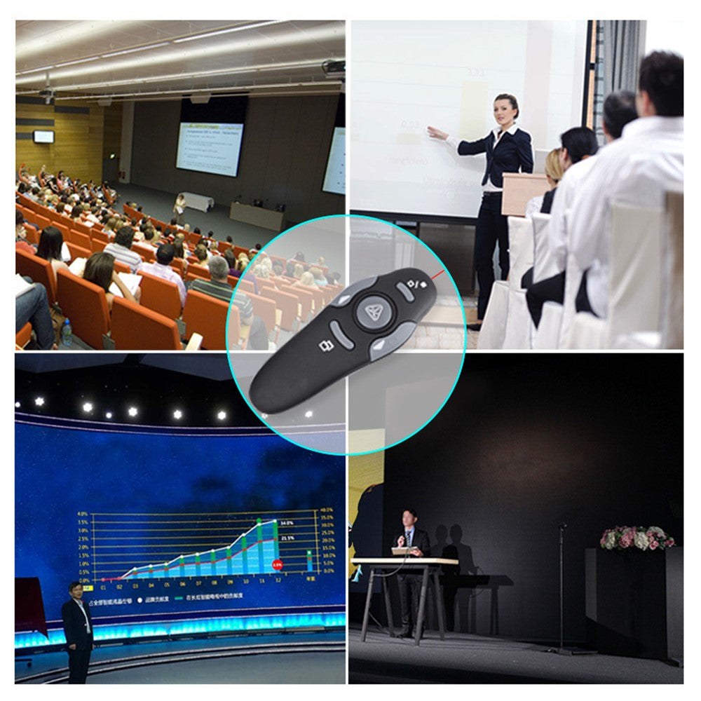2.4GHz Laser Red Pointers Pen USB Receiver RF Remote Control Wireless Presenter PowerPoint Clicker Control Pointer