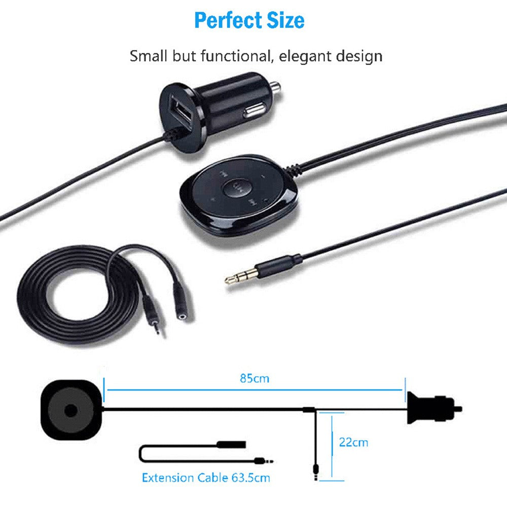 BC20 Bluetooth-Auto-Kit: Freisprecheinrichtung & MP3-Musikempfänger mit 3,5mm Klinke