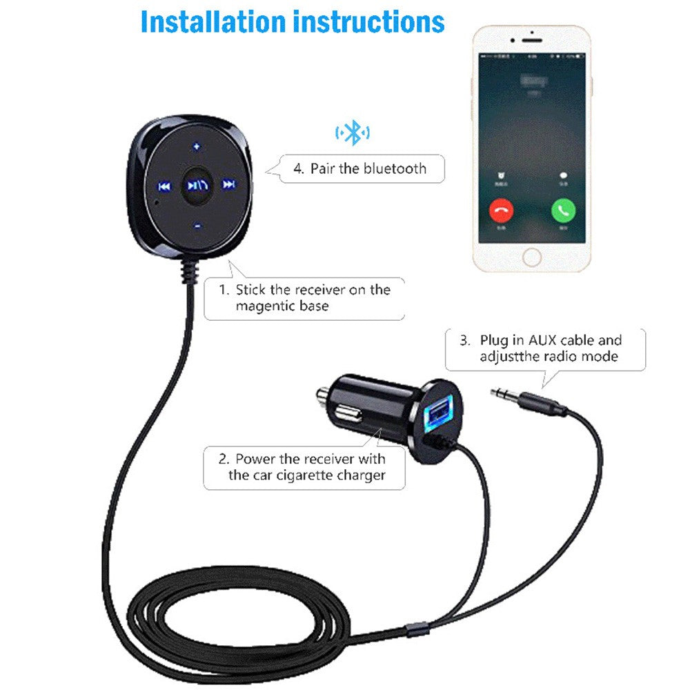 BC20 Bluetooth-Auto-Kit: Freisprecheinrichtung & MP3-Musikempfänger mit 3,5mm Klinke