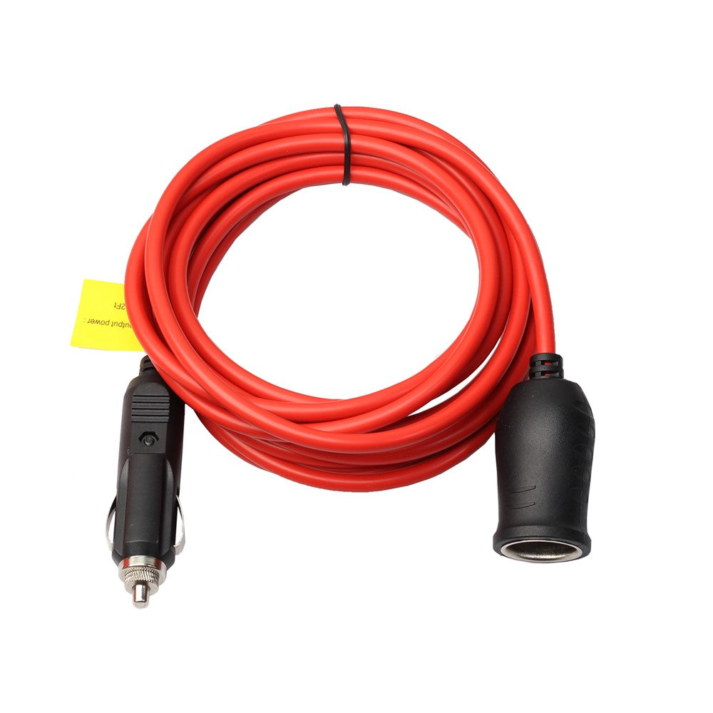 3,6m Schwerlast-Verlängerungskabel 12V/24V Zigarettenanzünderstecker mit Buchse, 10A Sicherung