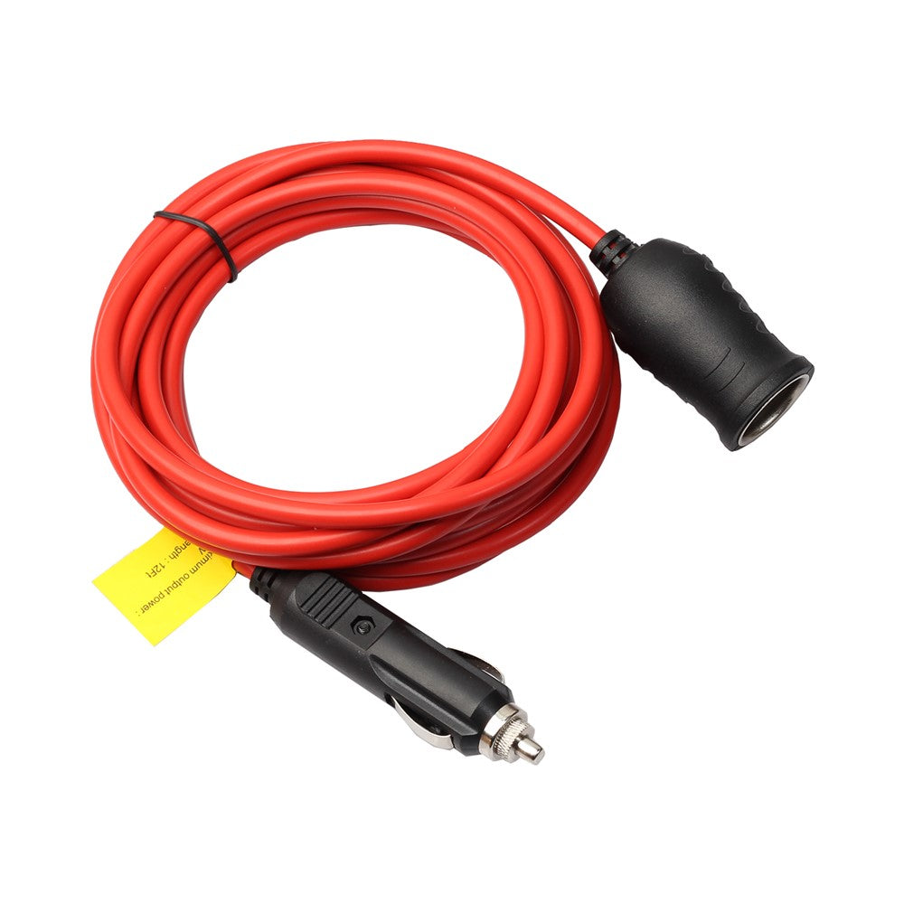 3,6m Schwerlast-Verlängerungskabel 12V/24V Zigarettenanzünderstecker mit Buchse, 10A Sicherung
