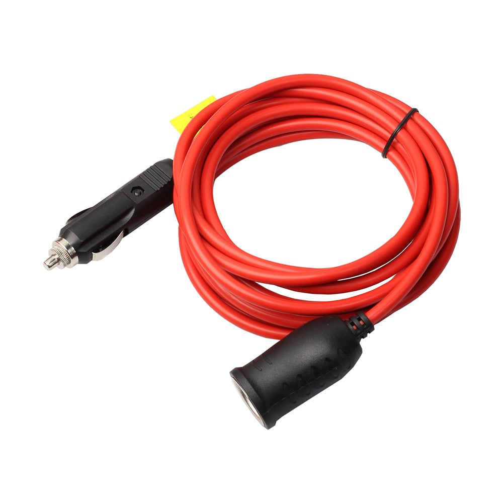 3,6m Schwerlast-Verlängerungskabel 12V/24V Zigarettenanzünderstecker mit Buchse, 10A Sicherung