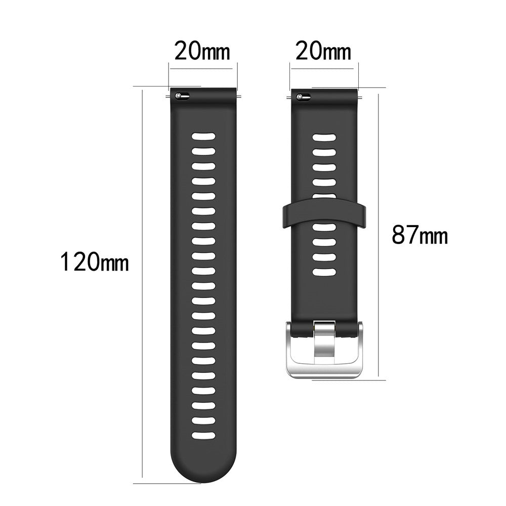 20mm Silikon-Uhrenarmband für Garmin Forerunner 245 Smartwatch – Ersatzband