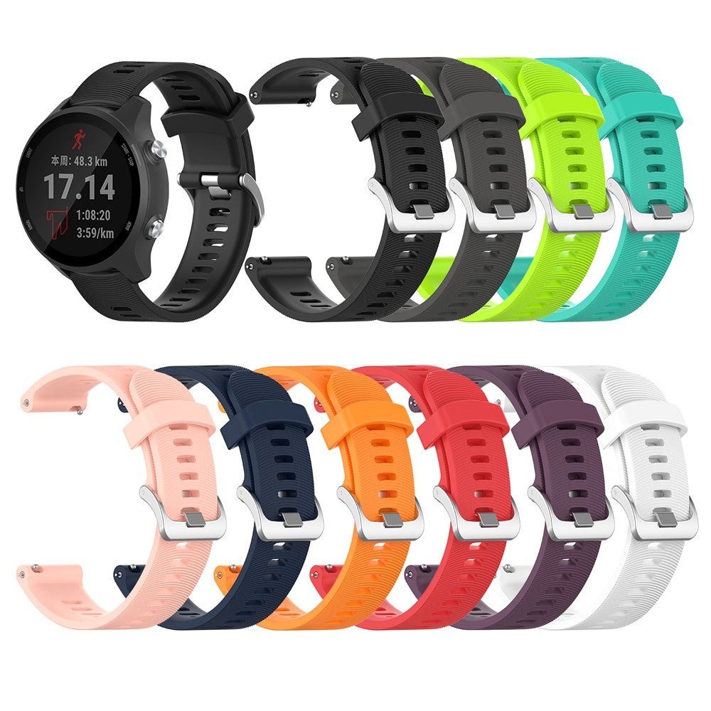 20mm Silikon-Uhrenarmband für Garmin Forerunner 245 Smartwatch – Ersatzband