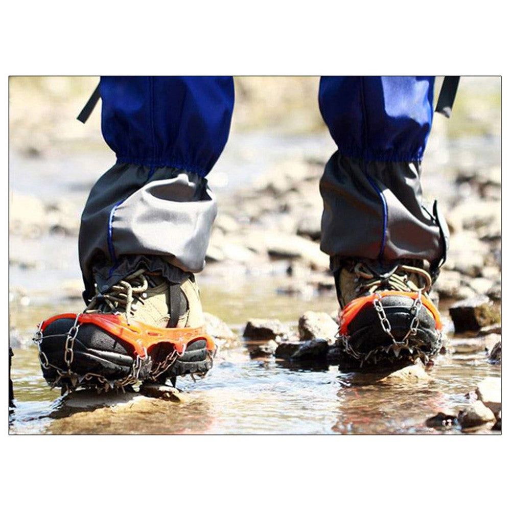 1 Pair HALIN 12 Teeth Steel Non-slip Shoe Cover Rock Climbing Outdoor Ice Crampons